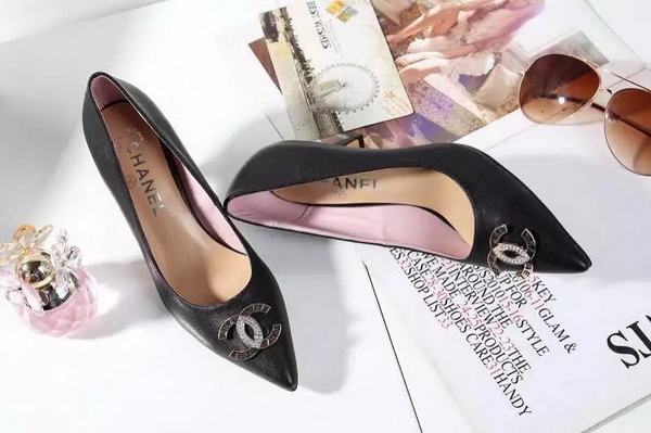 CHANEL Shallow mouth kitten heel Shoes Women--012